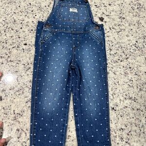 OshKosh B'gosh Blue and White Denim Overalls